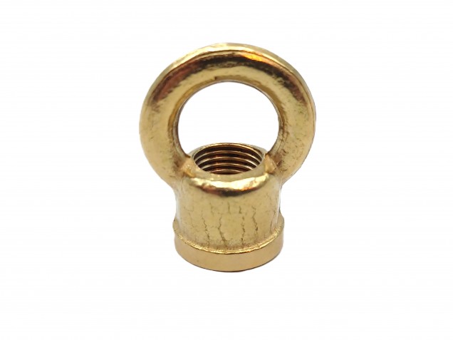 chandelier hook closed brass loop 10mm thread 22mm dia